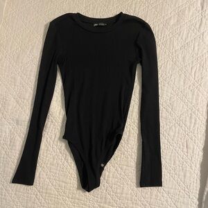 Zara Black Longsleeve Bodysuit, size S
